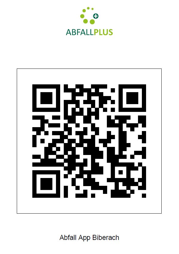 QR-Code zum Abscannen zum Download der Abfall-App des Abfallwirtschaftsbetriebs Biberach