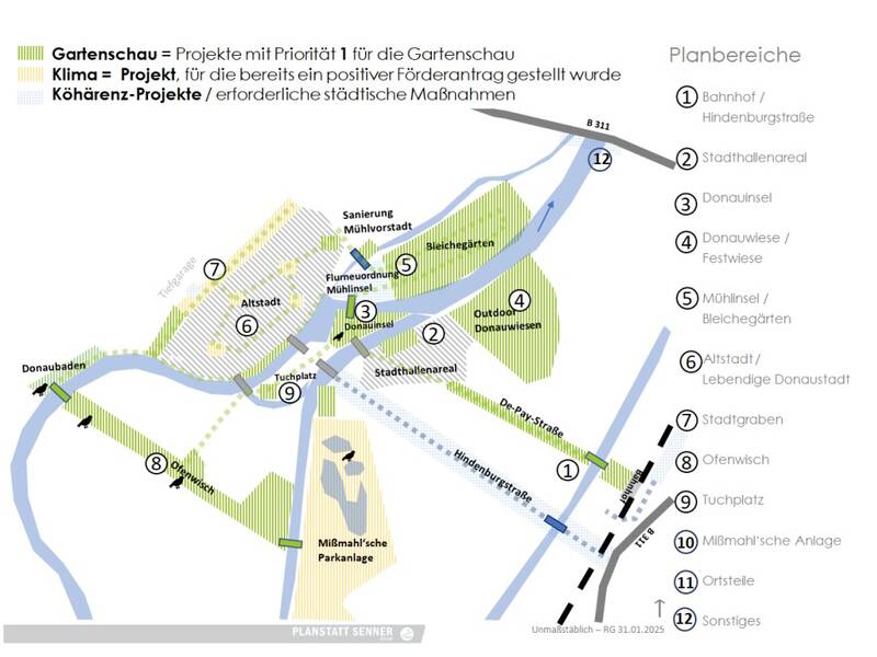 Planbereiche Gartenschau
